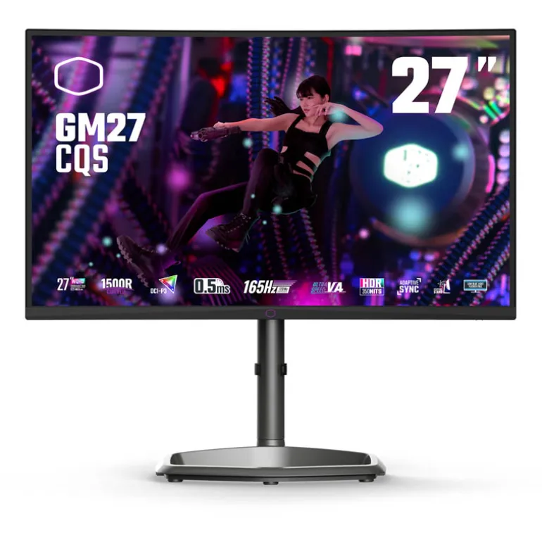 Monitor Cooler Master GM27-CQS 27" QHD 2K VA 170Hz FreeSync Curvo