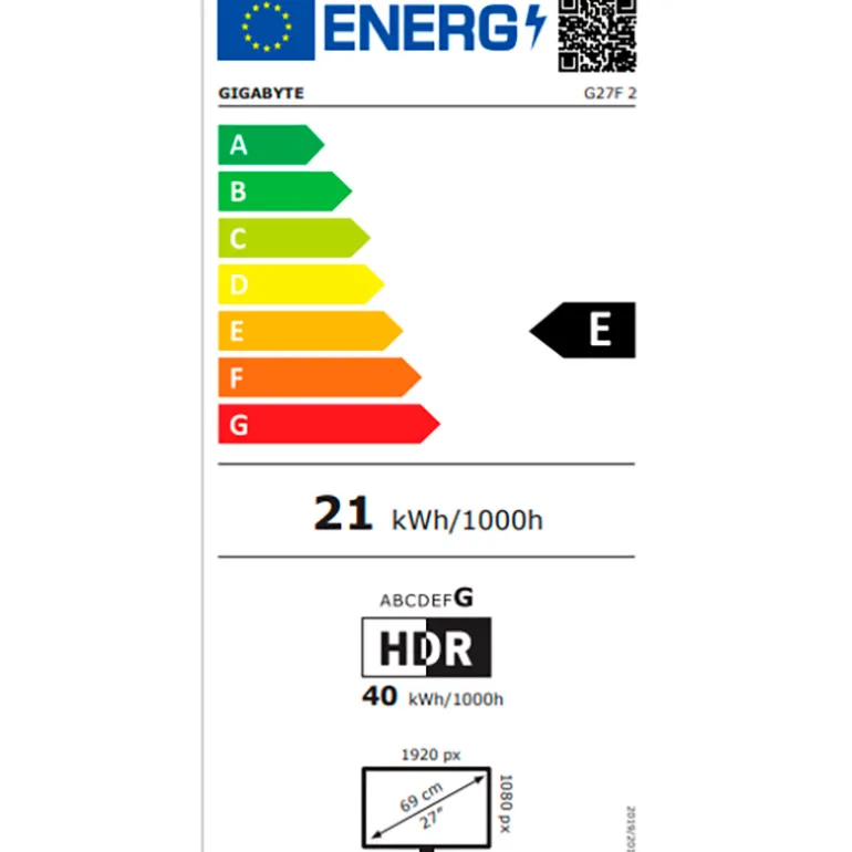 Monitor Gigabyte G27F 2 UK 27" FHD IPS 165Hz 1ms HDR FreeSync