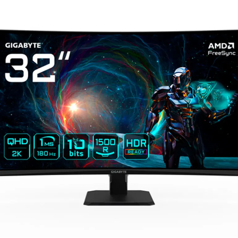 Monitor Gigabyte GS32QCA 32" QHD 2K VA 180Hz 1ms HDR FreeSync Curvo