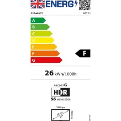 Monitor Gigabyte GS27U EK 27" UHD 4K IPS 160Hz 1ms HDR FreeSync