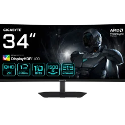 Monitor Gigabyte G34WQC2 34" UWQHD VA 200Hz 1ms HDR AMD FreeSync Premium Curvo