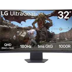 Monitor LG UltraGear 32GS60QC-B 32" QHD 2K VA 180Hz 1ms HDR FreeSync Curvo