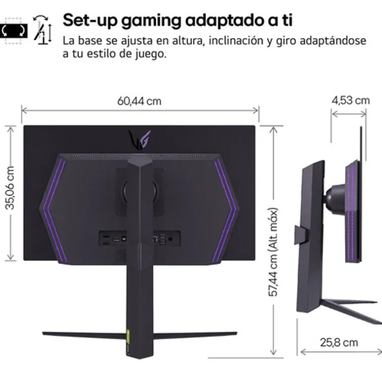 Monitor LG UltraGear 27GS95QX-B 27" QHD 2K OLED 240Hz 0.03ms HDR FreeSync/G-Sync