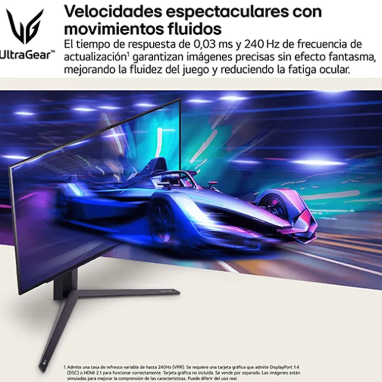 Monitor LG UltraGear 27GS95QX-B 27" QHD 2K OLED 240Hz 0.03ms HDR FreeSync/G-Sync