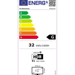 Monitor LG 34WQ75C-B 34" IPS QHD Curvo