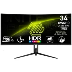 Monitor MSI MAG 342CQR E2 34" UWQHD VA 180Hz 1ms HDR FreeSync Curvo