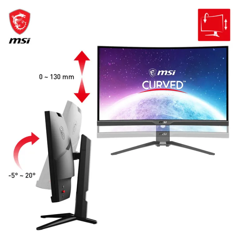 Monitor MSI MAG 275CQRF 27" QHD 2k VA 170Hz FreeSync Curvo