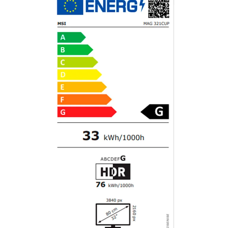 Monitor MSI MAG 321CUP 32" UHD 4K VA 160Hz 1ms HDR FreeSync Curvo