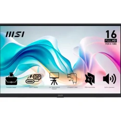Monitor MSI PRO MP165 E6 15.6" FHD IPS 60Hz 5ms USB-C Portátil