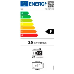 Monitor MSI PRO MP275QPG 27" QHD 2K IPS 100Hz 1ms