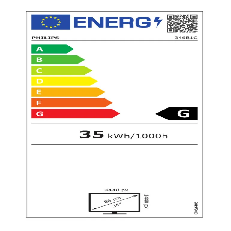 Monitor Philips 346B1C 34" WQHD VA 100Hz Curvo