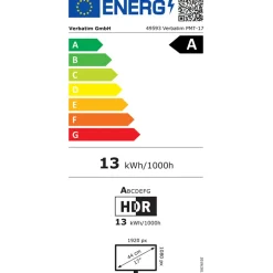 Monitor Portátil Verbatim PMT-17 17" FHD IPS 6ms HDR FreeSync Táctil Negro