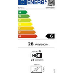 Monitor Samsung Odyssey OLED G6 S27DG610SU 27" QHD 2K OLED 240Hz 0.03ms HDR FreeSync/G-Sync