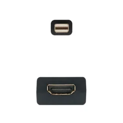 Nano Cable Adaptador Mini DisplayPort a HDMI Negro 15cm - Adaptador Mini DisplayPort
