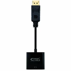 Nano Cable Conversor Displayport a SVGA Displayport /M-SVGA/H Negro 15 cm - Adaptador Displayport
