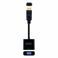 Nano Cable Conversor Displayport a SVGA Displayport /M-SVGA/H Negro 15 cm - Adaptador Displayport