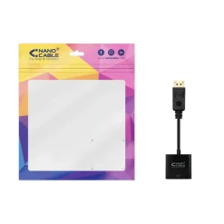 Nano Cable Conversor Displayport a SVGA Displayport /M-SVGA/H Negro 15 cm - Adaptador Displayport