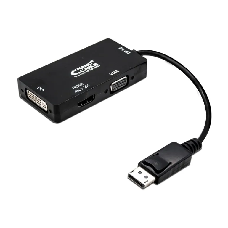 Nano Cable Conversor Displayport a VGA / DVI / HDMI - Adaptador
