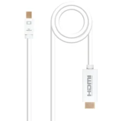 Nano Cable Conversor Mini DP a HDMI Blanco 2m - Cable HDMI