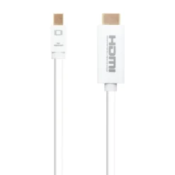 Nano Cable Conversor Mini DP a HDMI Blanco 2m - Cable HDMI