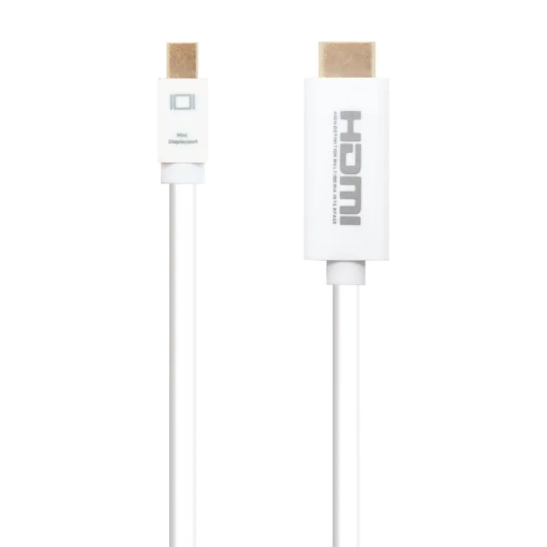 Nano Cable Conversor Mini DP a HDMI Blanco 2m - Cable HDMI
