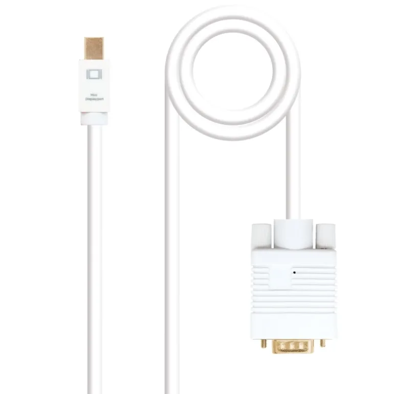 Nano Cable Conversor Mini DP a VGA Blanco 2m - Cable VGA