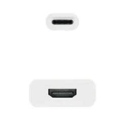 Nano Cable Conversor USB-C a HDMI 4K Blanco 15cm - Conversor USB