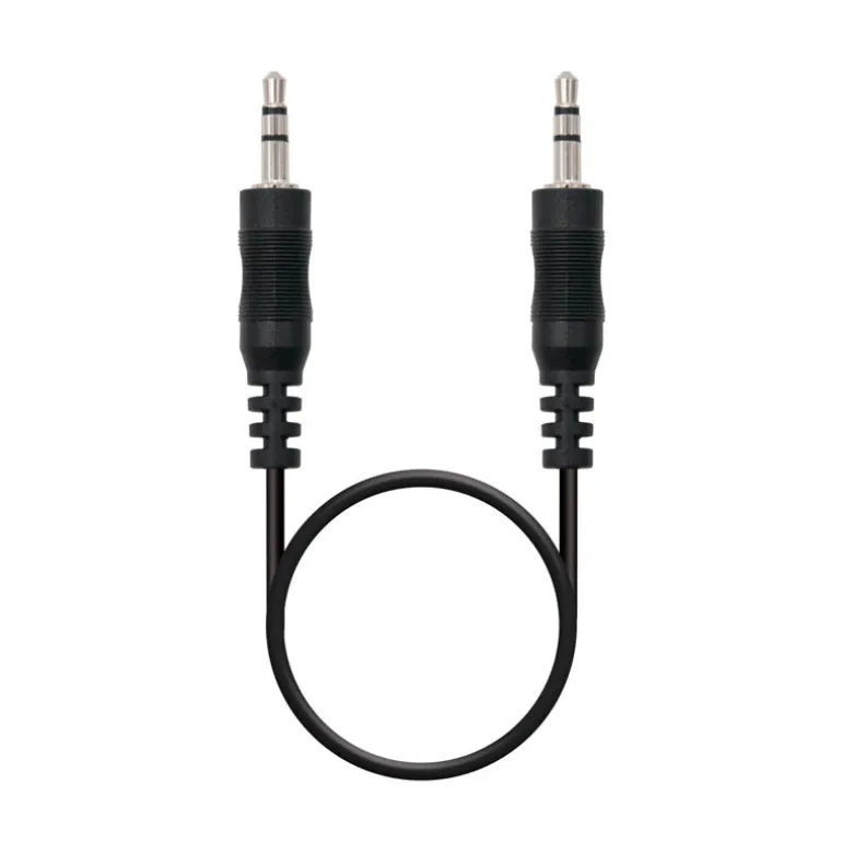 Nano Cable Jack 3.5/M-Jack 3.5/M Negro 1.5m - Cable Audio