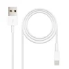 Nano Cable Lightning a USB 2.0 Lightning/M-USB A/M Blanco 2m - Cable USB