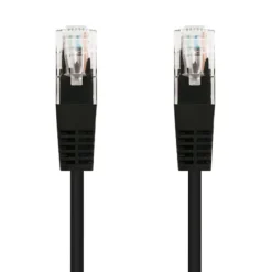Nanocable Categoria 5 UTP 0,5m Negro - Cable de Red
