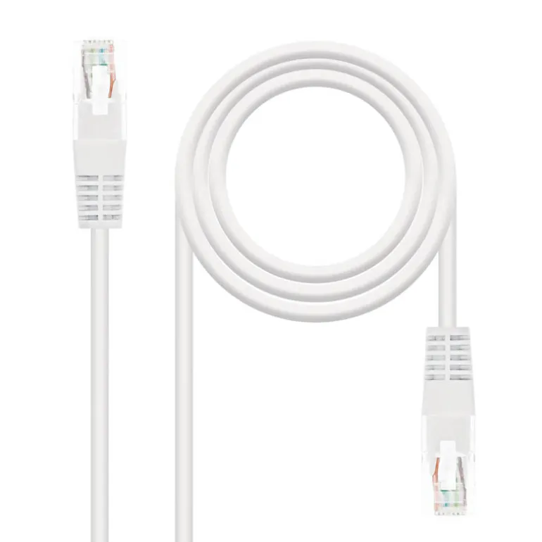 Nanocable Latiguillo RJ45 CAT.5E UTP Blanco 1.0m - Cable de Red