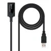 Nanocable Prolongador USB 2.0 Con Amplificador A/M-A/H Negro 5m - Cable USB