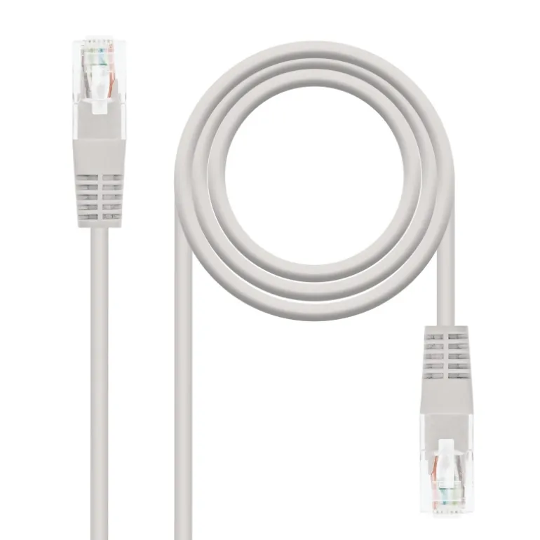 NanoCable RJ45 Categoria 5 UTP 1m Gris - Cable de Red
