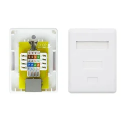 Nanocable Roseta Para RJ45 CAT.6 UPT 1 Blanco - Roseta De Superficie