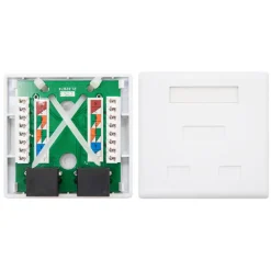 Nanocable Roseta Para RJ45 CAT.5E UTP Blanco - Roseta De Superficie