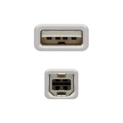 Nanocable USB 2.0 Impresora Tipo A/M-B/M Beige 1.8m - Cable USB
