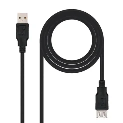 Nanocable USB 2.0 1.8m Negro - Alargador USB