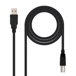 Nanocable USB 2.0 Tipo A/B 4,5m Negro - Cable USB