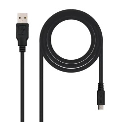 Nanocable USB 2.0 Tipo A/M-Micro B/M Negro 1.8m - Cable
