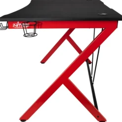 Nitro Concepts D12 Negro/Rojo - Mesa Gaming