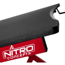 Nitro Concepts D12 Negro/Rojo - Mesa Gaming