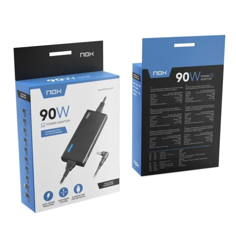 Nox NXPWR90NB Universal USB 90W - Cargador Portátil