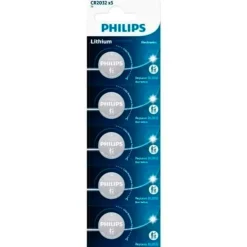 Pack Accesorio Philips Pila Botón Litio CR2032P5/01B Lithium 3V 5 Unidades
