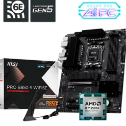 Pack  AMD Ryzen 7 9800X3D 5.2GHz Tray + MSI PRO B850-S WIFI6E