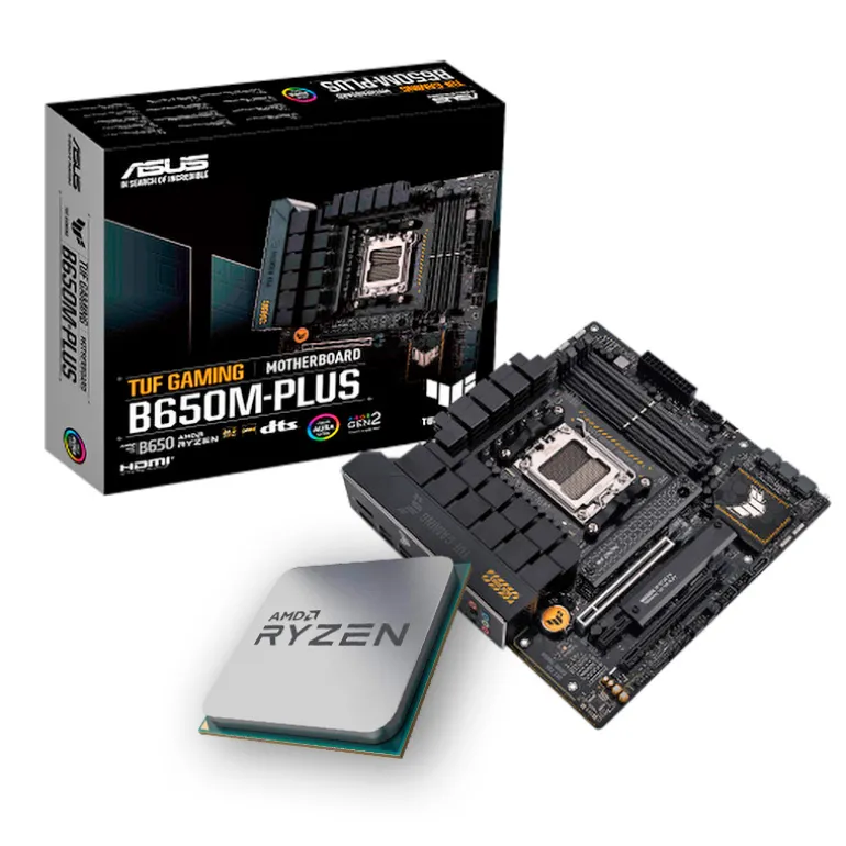 Pack Asus TUF Gaming B650M-PLUS + AMD Ryzen 5 7600 Tray