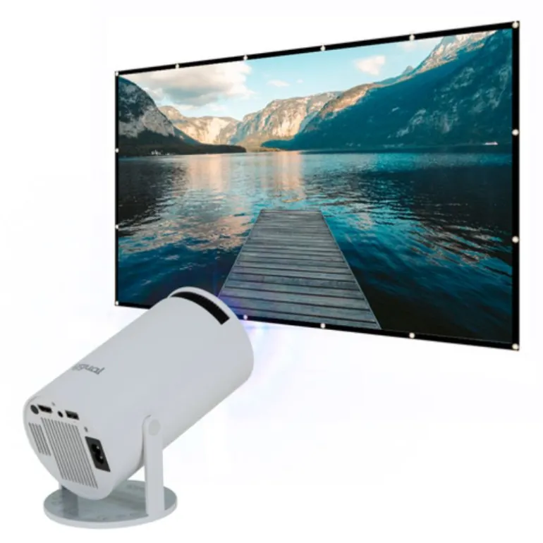 Pack Iggual Mini Proyector + Pantalla 16:9 120" Plegable