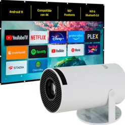 Pack iggual Mini Proyector + Pantalla 100" Plegable