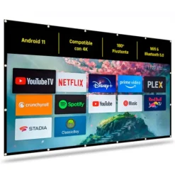 Pack Iggual Proyector + Pantalla 16:9 120