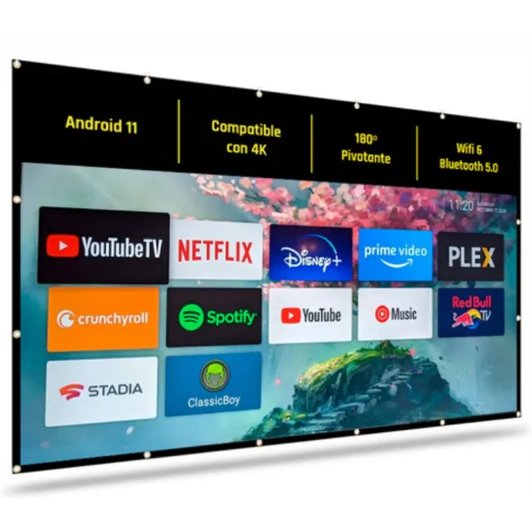 Pack Iggual Proyector + Pantalla 16:9 120" Plegable