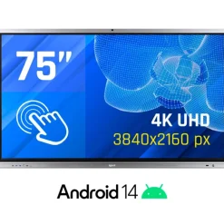 Pantalla iggual ORCHID Interactiva 4K 75" Webcam